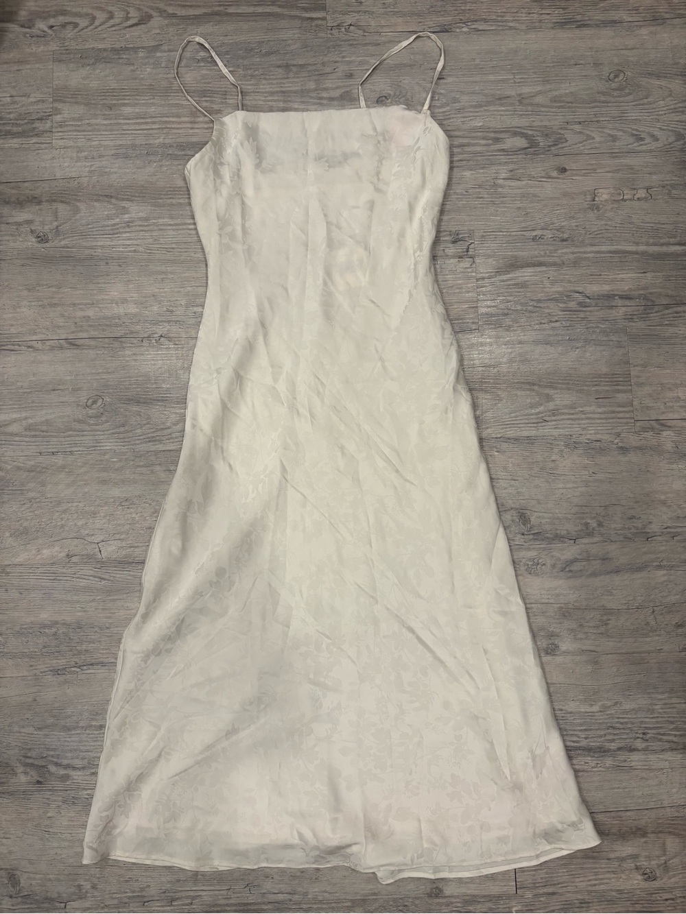 Altar'd State Cream Strapless Slip Dress with Spaghetti Straps